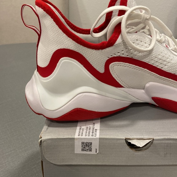 adidas Red and White Athletic Shoes - Picture 5 of 7